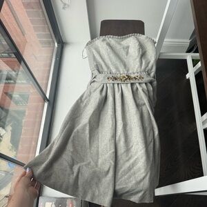 Banana Republic Strapless Gray Dress